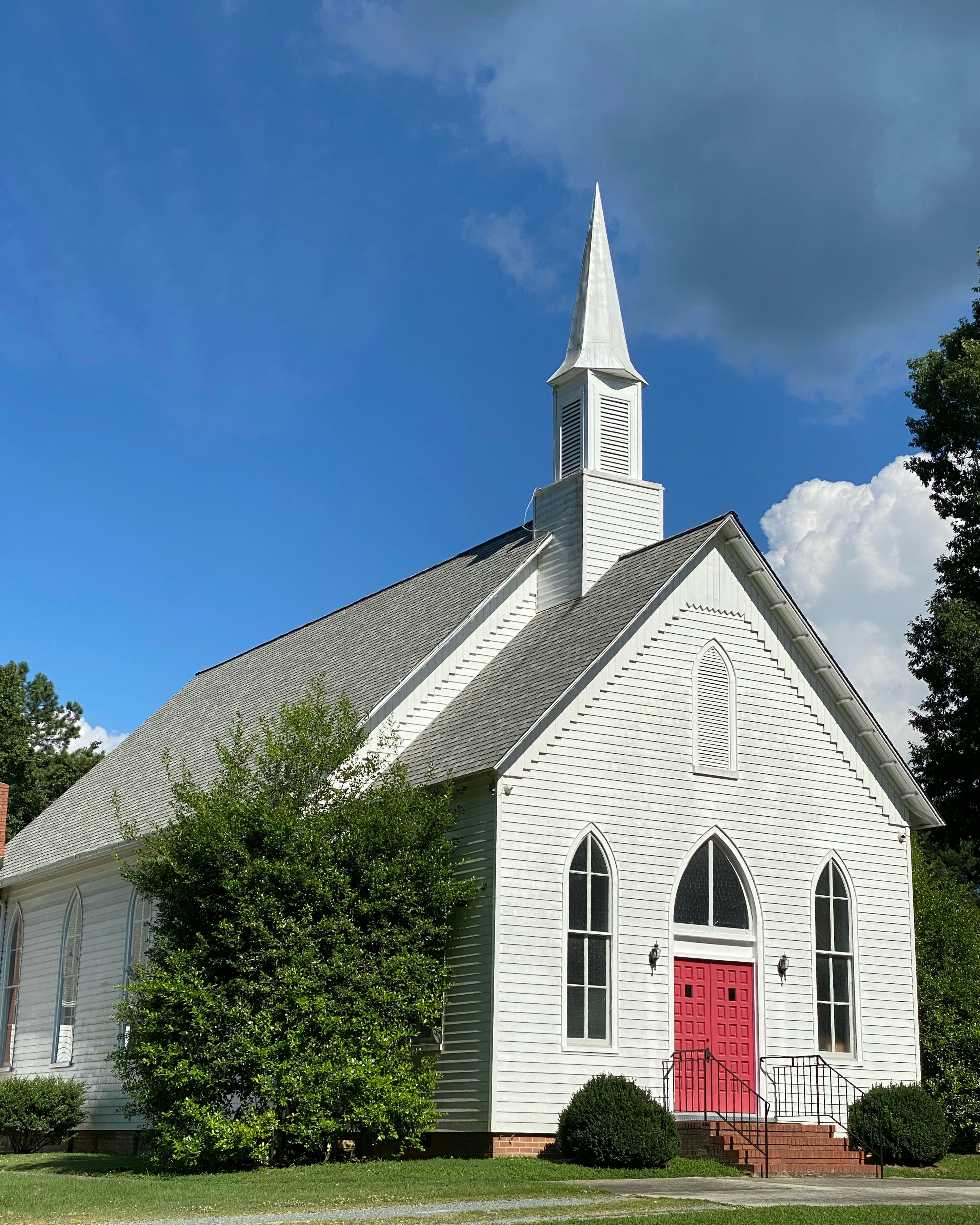 white and gray concrete church